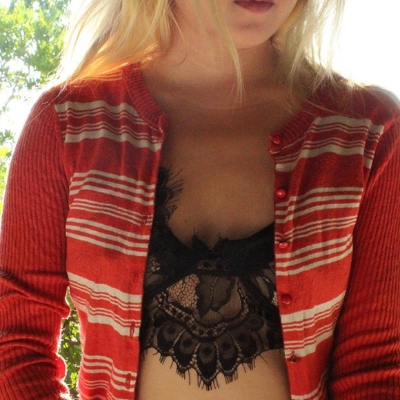 MARC JACOBS RED & WHITE CARDIGAN SWEATER SIZE XS - Picture 2 of 6